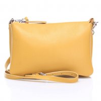 GIANNI NOTARO нова дамска чанта естествена кожа жълта, снимка 1 - Чанти - 24272591
