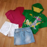 Детска дънкова пола Zara,къс панталон "7 for Mankind",блуза "7 for Mankind", суичър,14 г.момиче, снимка 2 - Детски комплекти - 25032738