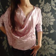 Сатенена блуза, снимка 2 - Блузи с дълъг ръкав и пуловери - 8337188