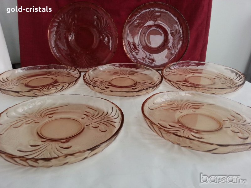 Стъклени  чинии чинийки цветно стъкло, снимка 1