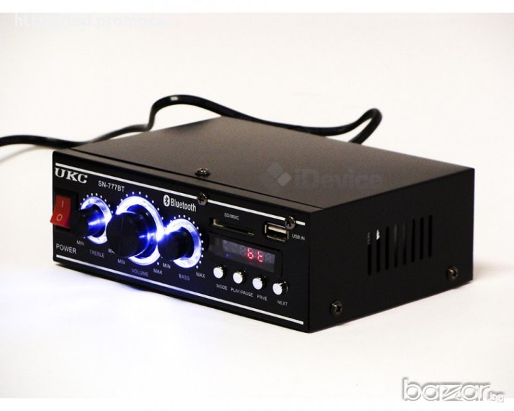 Мини стерео усилвател SN-777BT Bluetooth USB, снимка 1