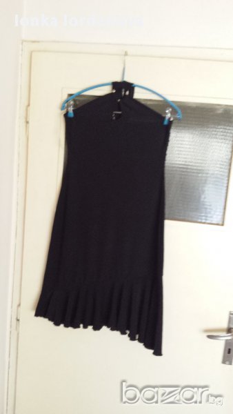 Черна рокля с презрамки, размер М, снимка 1