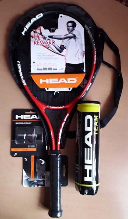 Тенис ракета Head Ti.Reward + калъф; грип 3 + Ативибратор-2бр. + Грип-2  бр.+ Топки 3 броя в Тенис в гр. Свищов - ID25432585 — Bazar.bg