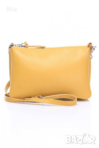 GIANNI NOTARO нова дамска чанта естествена кожа жълта