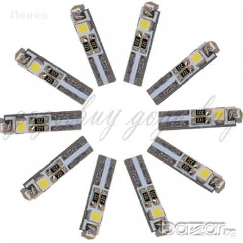 T5 3528 SMD LED крушка, крушки за табло на кола, лед светлини, снимка 8 - Аксесоари и консумативи - 10492704