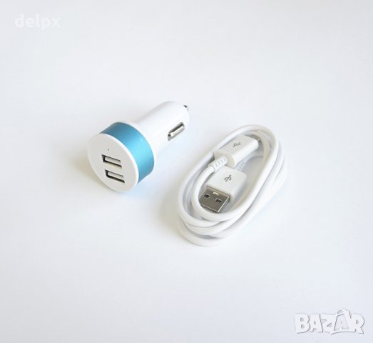 Автомобилно зарядно за мобилен телефон с букса за MICRO USB 5V 2,1A, снимка 1