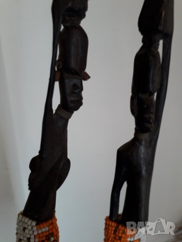 Две африкански абаносови фигури, снимка 4 - Колекции - 26005727