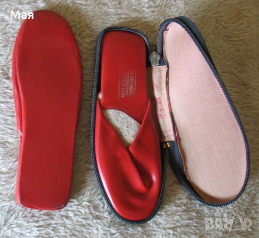 Нови дамски пантофи в калъф, 36 номер, стелка 23,5см.