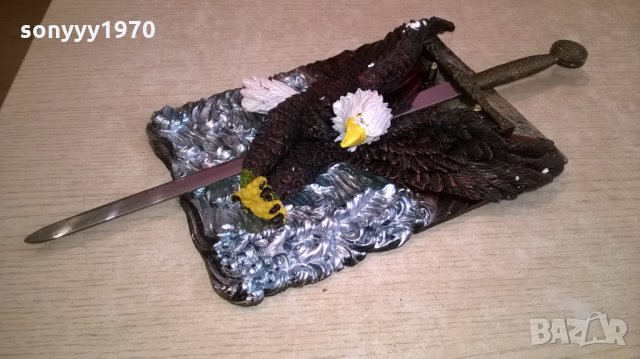Сувенирен меч-ретро колекция-36х15см-внос швеицария, снимка 3 - Колекции - 23647795