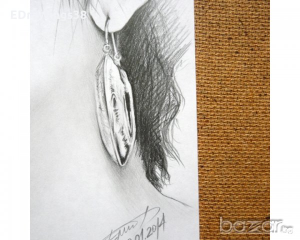 Портрет с молив "Риана", снимка 6 - Картини - 21079947