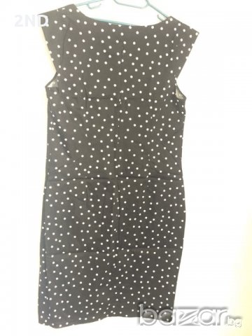 Черна рокля с бели точки - 2XL (XXL), снимка 2 - Рокли - 17820714