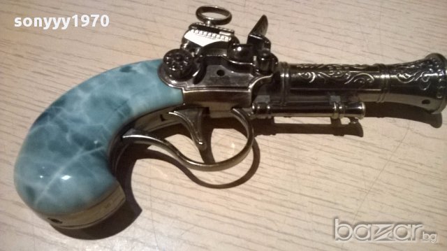 F-101 пистолет/запалка с седефена дръжка-18/10см-внос швеицария, снимка 9 - Антикварни и старинни предмети - 13744320