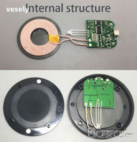 Безжично зарядно за смартфони с Qi-стандарт, снимка 2 - Оригинални батерии - 17777521