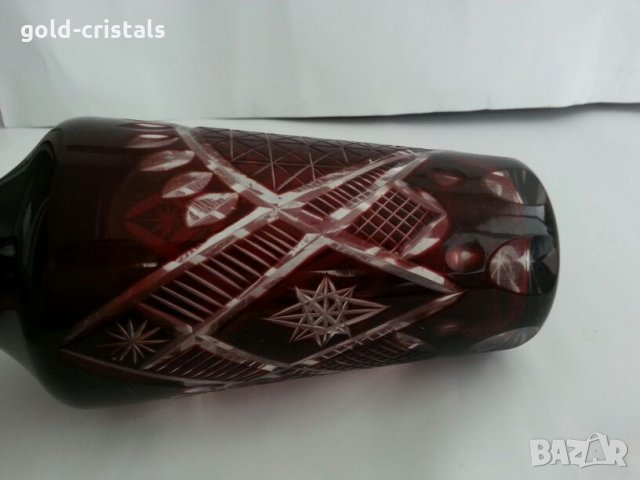 кристална гарафа цветен кристал, снимка 6 - Антикварни и старинни предмети - 25525747