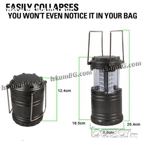 Соларна къмпинг лампа с USB зарядно - код 5800, снимка 3 - Други - 13607033