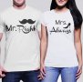 Мъжка тениска Mr. Right и Дамска тениска Mrs. Always Right, снимка 2