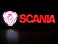 Светеща 3D табела SCANIA с лого червена, снимка 4
