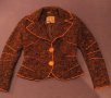 Меко топло сако в кафяво и оранжево,S., снимка 1 - Сака - 16085183