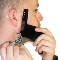 Уред за оформяне на брада шаблон за брада с гребен двустранен за мъже, снимка 2 - Козметика за лице - 26173807