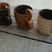 комплект 3 чашки с лъжички от Испания, снимка 1 - Чаши - 22462301