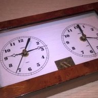 herralz-двоен часовник-25х15х5см-внос швеицария, снимка 1 - Антикварни и старинни предмети - 18226640