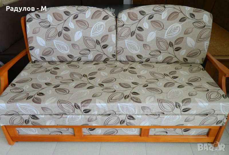 Диван 3-ка разтегателен - масив с избор на цвят и дамаска, снимка 1