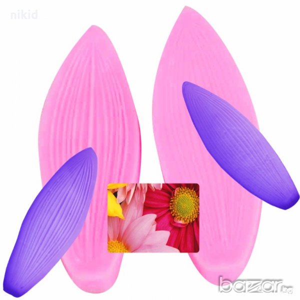 3D 2 листа Хризантема силиконов молд вейнър вайнър украса декор фондан шоколад торта др., снимка 1