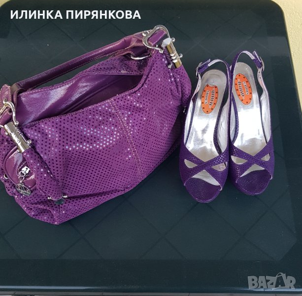  Елегантни летни сандали с висок ток и чанта, снимка 1