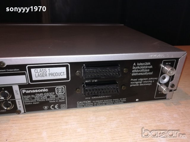 panasonic dmr-e60ep dvd recorder-made in japan-внос швеицария, снимка 18 - Плейъри, домашно кино, прожектори - 21238093
