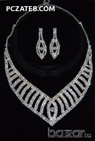 Елегантна огърлица комплект с обици, снимка 1