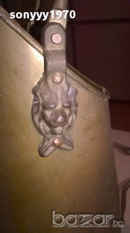 Ретро кана-с лъвски глави-33х15см-внос швеицария, снимка 5 - Антикварни и старинни предмети - 17565144
