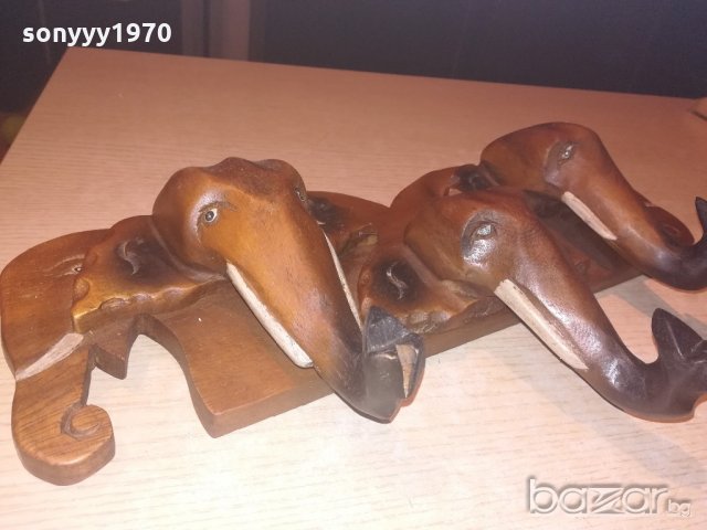 ретро колекция-закачалка от слонове-внос швеицария-42х23х8см, снимка 6 - Антикварни и старинни предмети - 20957742