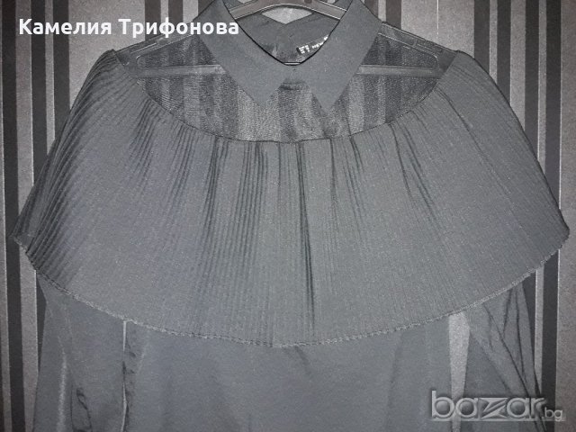 Красива черна риза, снимка 3 - Ризи - 18763702