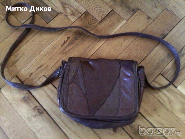 Женска кожена чанта-естествена кожа 17х14х5