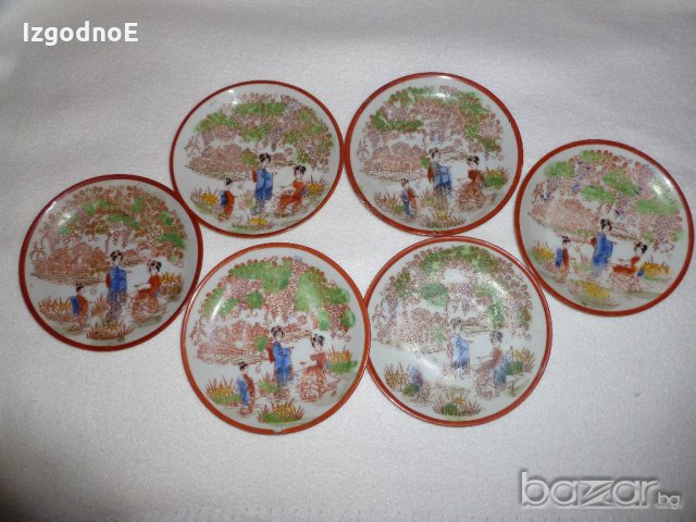Китайски сервиз от 6 чинийки, китайски порцелан , снимка 2 - Колекции - 19375256