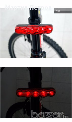 LED светлина за колело, велосипед, пет светодиода, снимка 7 - Аксесоари за велосипеди - 15066336