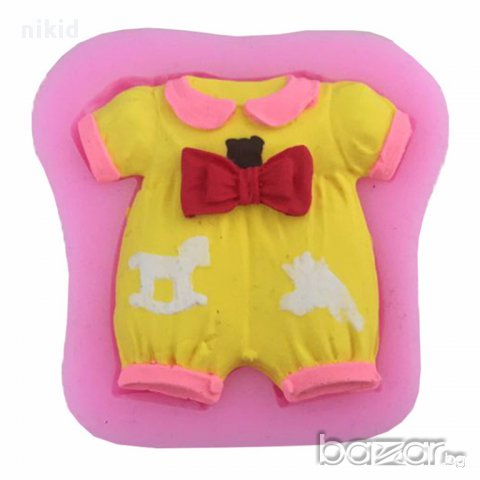 бебешка дреха ромпър гащеризон силиконов молд форма за украса декорация торта фондан сладки и др
