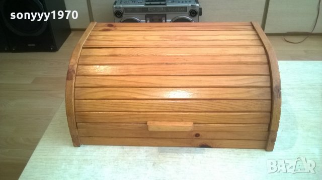 дървена кутия за хляб-лакирана-40х26х17см, снимка 2 - Други - 24849947