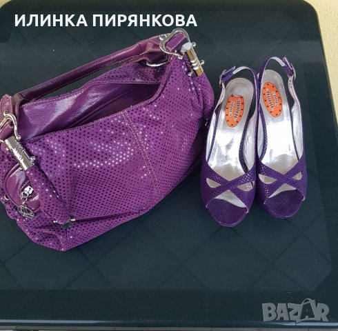  Елегантни летни сандали с висок ток и чанта, снимка 1 - Сандали - 17392812