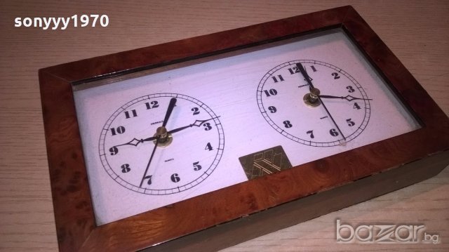 herralz-двоен часовник-25х15х5см-внос швеицария