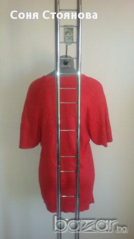 Дамска блуза туника С, М тип прилеп червена, снимка 2 - Туники - 14036663