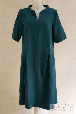 Зелена рокля с ефектно деколте марка Margo Collection, снимка 2 - Рокли - 22991460