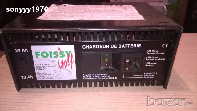 Foissy golf charger 12v/4amp-зарядно-внос швеицария, снимка 2 - Други спортове - 16652516
