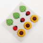 цветче слънчоглед калинка листо силиконов молд форма декор торта сладки фондан и др. украса, снимка 1 - Форми - 25639408