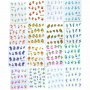 50 бр татос ваденки водни стикери микс цветя пеперуди  XF1051-1100, снимка 3