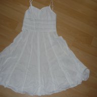 С/М Лека и ефирна бяла лятна рокля, снимка 1 - Рокли - 14789233