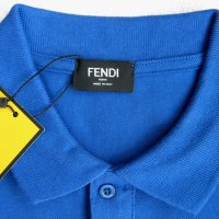 Мъжка тениска Fendi с яка, снимка 2 - Тениски - 24250119