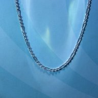 Сребърен синджир, плетка Картие 3:1, снимка 9 - Колиета, медальони, синджири - 16285289