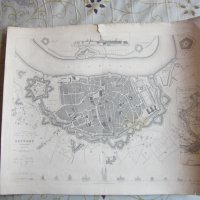 Стара карта Антверпен 1832, снимка 7 - Колекции - 25432699