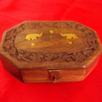 Красива Стара Индийска Кутия за Бижута, снимка 1 - Антикварни и старинни предмети - 20736994